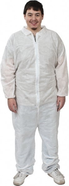 PRO-SAFE - Pack of (25), Size 3XL SMS Chemical Resistant Coveralls - Apex Tool & Supply