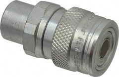 Parker - 1/4-18 NPSF Steel Hydraulic Hose Female Pipe Thread Coupler & No Lock Fitting - 4,568 psi - Apex Tool & Supply