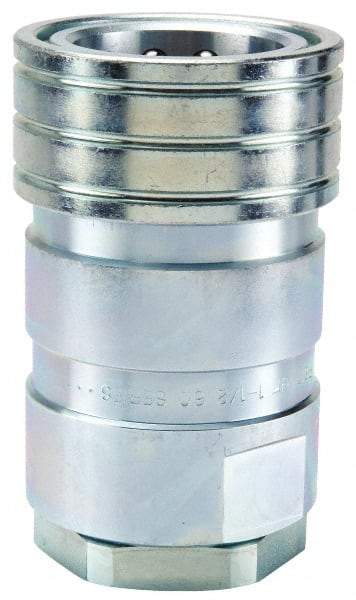 Parker - 1-1/2 NPTF Steel Hydraulic Hose Female Pipe Thread Coupler - 1,000 psi - Apex Tool & Supply