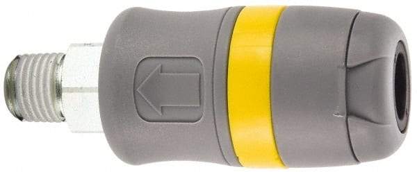 Parker - 3/8 Male NPTF Industrial Pneumatic Hose Coupler - Polyamide, 3/8" Body Diam - Apex Tool & Supply