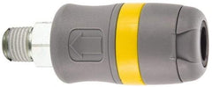 Parker - 3/8 Male NPTF Industrial Pneumatic Hose Coupler - Polyamide, 3/8" Body Diam - Apex Tool & Supply