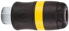 Parker - 3/8 Female NPTF Industrial Pneumatic Hose Coupler - Polyamide, 1/4" Body Diam - Apex Tool & Supply