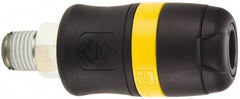 Parker - 3/8 Male NPTF Industrial Pneumatic Hose Coupler - Polyamide, 3/8" Body Diam - Apex Tool & Supply
