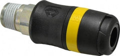 Parker - 1/2 Male NPTF Industrial Pneumatic Hose Coupler - Polyamide, 3/8" Body Diam - Apex Tool & Supply