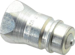 Parker - 1/2 NPTF Steel Hydraulic Hose Female Pipe Thread Nipple & Poppet - 3,000 psi - Apex Tool & Supply
