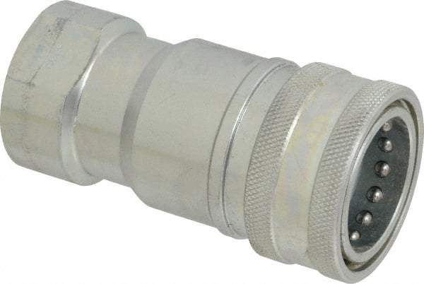 Parker - 1 NPTF Steel Hydraulic Hose Female Pipe Thread Coupler - 4,000 psi - Apex Tool & Supply