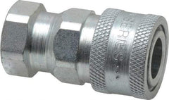 Parker - 1/4 NPTF Steel Hydraulic Hose Female Pipe Thread Coupler - 5,000 psi - Apex Tool & Supply