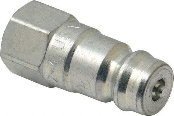 Parker - 1/8 NPTF Steel Hydraulic Hose Female Pipe Thread Nipple - 5,000 psi - Apex Tool & Supply