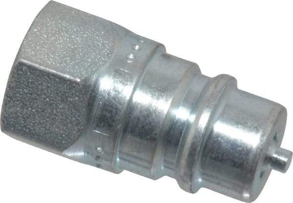 Parker - 1/4 NPTF Steel Hydraulic Hose Female Pipe Thread Nipple - 5,000 psi - Apex Tool & Supply
