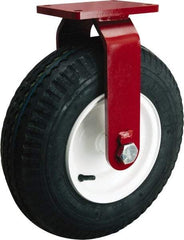 Hamilton - 25" Diam, Rubber Rigid Caster - 3,700 Lb Capacity, Top Plate Mount, 8-1/2" x 8-1/2" Plate, Tapered Roller Bearing - Apex Tool & Supply