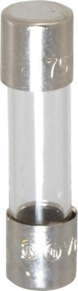 Cooper Bussmann - 250 VAC, 32 VDC, 0.75 Amp, Fast-Acting Miniature Glass Fuse - 20mm OAL, 10 at 125 V kA Rating, 5mm Diam - Apex Tool & Supply