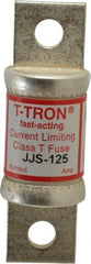Cooper Bussmann - 600 VAC, 125 Amp, Fast-Acting General Purpose Fuse - Bolt-on Mount, 3-1/4" OAL, 200 at AC (RMS) kA Rating, 7/8" Diam - Apex Tool & Supply