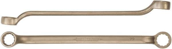 Ampco - 7/8" x 1-1/16" 12 Point Offset Box Wrench - Double End, 15-1/8" OAL, Aluminum Bronze - Apex Tool & Supply