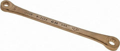 Ampco - 5/16" x 3/8" 12 Point Offset Box Wrench - Double End, 7-3/4" OAL, Aluminum Bronze - Apex Tool & Supply
