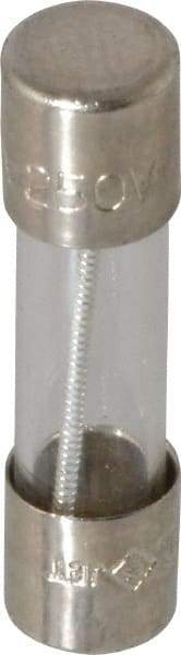 Cooper Bussmann - 250 VAC, 32 VDC, 1 Amp, Time Delay Miniature Glass Fuse - 20mm OAL, 10 at 125 V kA Rating, 5mm Diam - Apex Tool & Supply