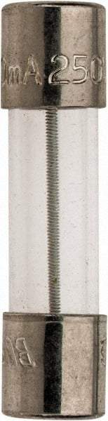 Cooper Bussmann - 250 VAC, 32 VDC, 0.4 Amp, Time Delay Miniature Glass Fuse - 20mm OAL, 10 at 125 V kA Rating, 5mm Diam - Apex Tool & Supply