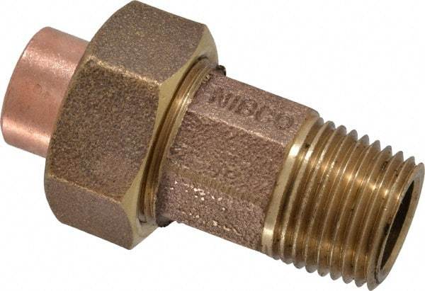 NIBCO - 1/2" Cast Copper Pipe Union - C X M, Pressure Fitting - Apex Tool & Supply