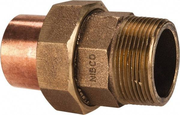 NIBCO - 1-1/2" Cast Copper Pipe Union - C X M, Pressure Fitting - Apex Tool & Supply