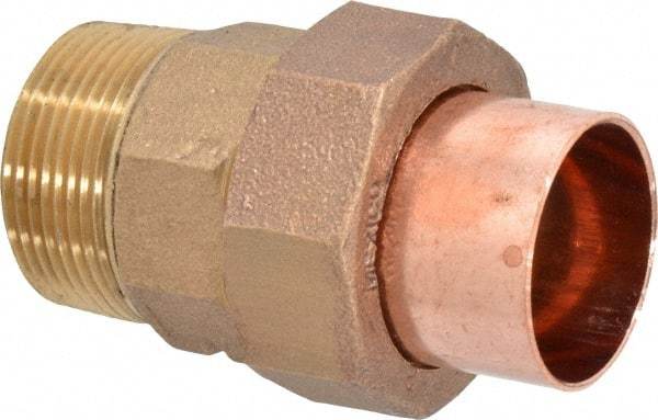 NIBCO - 1-1/4" Cast Copper Pipe Union - C X M, Pressure Fitting - Apex Tool & Supply