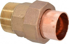 NIBCO - 1-1/4" Cast Copper Pipe Union - C X M, Pressure Fitting - Apex Tool & Supply