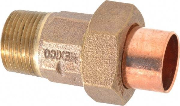 NIBCO - 3/4" Cast Copper Pipe Union - C X M, Pressure Fitting - Apex Tool & Supply