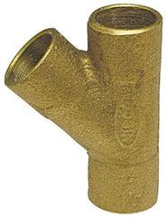 NIBCO - 1/2" Cast Copper Pipe 45° Wye - C x C x C, Pressure Fitting - Apex Tool & Supply