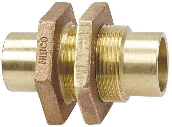 NIBCO - 1-1/2" Cast Copper Pipe Bulkhead - C x C, Pressure Fitting - Apex Tool & Supply