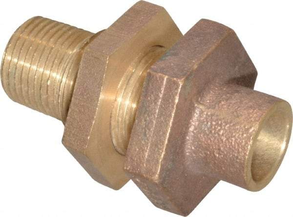 NIBCO - 1/2" Cast Copper Pipe Bulkhead - C X M, Pressure Fitting - Apex Tool & Supply