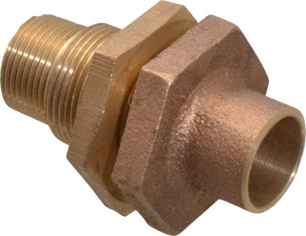 NIBCO - 3/4" Cast Copper Pipe Bulkhead - C X M, Pressure Fitting - Apex Tool & Supply