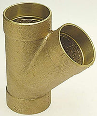 NIBCO - 4 x 4 x 2", Cast Copper Drain, Waste & Vent Pipe - C x C x C - Apex Tool & Supply