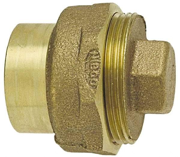 NIBCO - 1-1/4", Cast Copper Drain, Waste & Vent Pipe Cleanout - Ftg x CO with Plug - Apex Tool & Supply