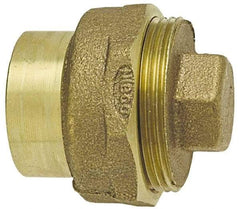NIBCO - 1-1/2", Cast Copper Drain, Waste & Vent Pipe Cleanout - Ftg x CO with Plug - Apex Tool & Supply