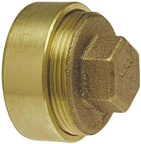 NIBCO - 3 x 2-1/2", Cast Copper Drain, Waste & Vent Pipe Flush Cleanout - Ftg x CO with Plug - Apex Tool & Supply