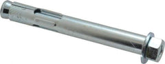 Red Head - 1/2" Diam, 1/2" Drill, 4" OAL, 2-1/4" Min Embedment Sleeve Concrete Anchor - Steel, Zinc-Plated Finish, Hex Nut Head, Hex Drive - Apex Tool & Supply