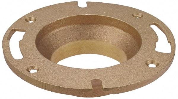 NIBCO - 4" Pipe, 7" OD, Cast Copper Closet Flange - 180° Max Working Temp, C End Connections - Apex Tool & Supply