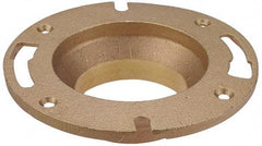 NIBCO - 4 x 3" Pipe, 7" OD, Cast Copper Closet Flange - 180° Max Working Temp, C End Connections - Apex Tool & Supply