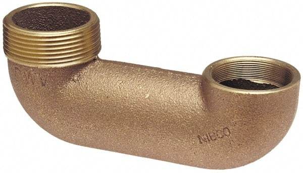 NIBCO - 1-1/2", Cast Copper Drain, Waste & Vent Pipe Trap Upturn - M x S - Apex Tool & Supply