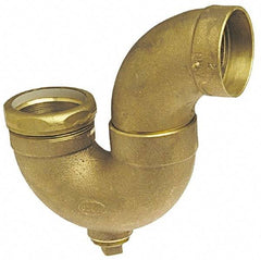 NIBCO - 2", Cast Copper Drain, Waste & Vent Pipe P Trap with CO - C x SJ with Plug - Apex Tool & Supply