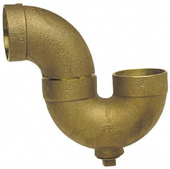 NIBCO - 3", Cast Copper Drain, Waste & Vent Pipe P Trap with CO - C x C with Plugs - Apex Tool & Supply