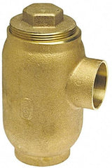 NIBCO - 1-1/2 x 3 x 5", Cast Copper Drain, Waste & Vent Pipe Drum Trap - C x F x CO with Plugs - Apex Tool & Supply