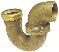 NIBCO - 1-1/2", Cast Copper Drain, Waste & Vent Pipe P Trap with Union Joint - C x SJ - Apex Tool & Supply