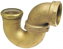 NIBCO - 2", Cast Copper Drain, Waste & Vent Pipe P Trap with Union - F x SJ - Apex Tool & Supply