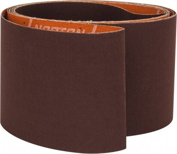 Norton - 3" Wide x 132" OAL, 36 Grit, Zirconia Alumina Abrasive Belt - Zirconia Alumina, Very Coarse, Coated, Y Weighted Cloth Backing, Series R801 - Apex Tool & Supply