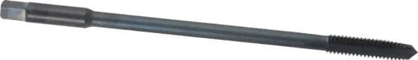 Kennametal - 5/16-18 UNC 3 Flute H3 Oxide Finish High Speed Steel Spiral Point Extension Tap - Plug Chamfer, 6" OAL, 3B Class of Fit - Apex Tool & Supply