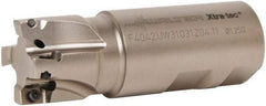 Walter - 1-1/2" Cut Diam, 11mm Max Depth of Cut, 1-1/4" Shank Diam, 3.698" OAL, Indexable Square Shoulder End Mill - AD.T 1204.. Inserts, Weldon Shank, 90° Lead Angle - Apex Tool & Supply
