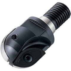 Walter - 1-1/4" Cut Diam, 0.98" Max Depth of Cut, 1.102" Shank Diam, Indexable Ball Nose End Mill - 1.58" Head Length, Modular Connection, F2339 Toolholder, XDMT 2506159 R Insert - Apex Tool & Supply