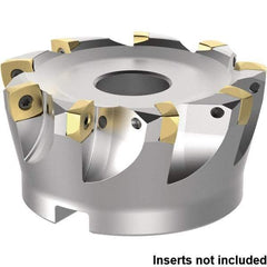 Kennametal - 5 Inserts, 12" Cutter Diam, Indexable High-Feed Face Mill - 3" High - Apex Tool & Supply