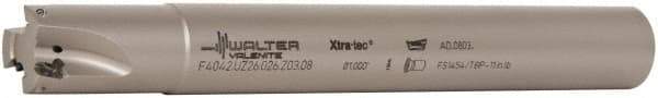 Walter - 20mm Cut Diam, 8mm Max Depth of Cut, 20mm Shank Diam, 1.535" OAL, Indexable Square Shoulder End Mill - AD.T 0803.. Inserts, Weldon Shank, 90° Lead Angle - Apex Tool & Supply