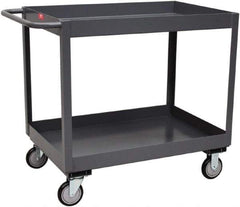 Jamco - 1,200 Lb Capacity, 24" Wide x 36" Long x 35" High Service Cart - 2 Shelf, Steel, Rubber Casters - Apex Tool & Supply