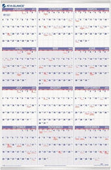 AT-A-GLANCE - 1 Sheet, 24 x 36", Wall Calendar - White - Apex Tool & Supply